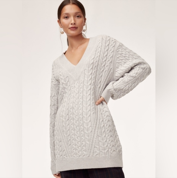 ARITZIA Wilfred Yellow Devry Long Sweater - Picture 3 of 10